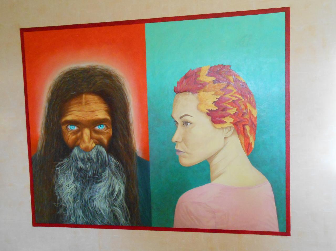 duo:huile sur toile,600 euros