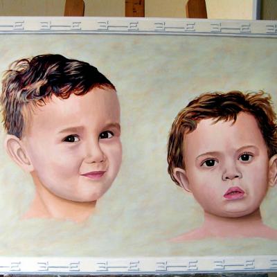 portraits,huile