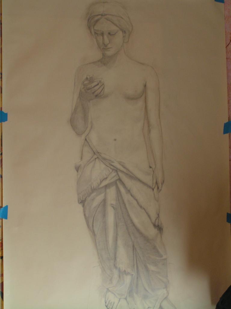 statue  dessin préparartoire